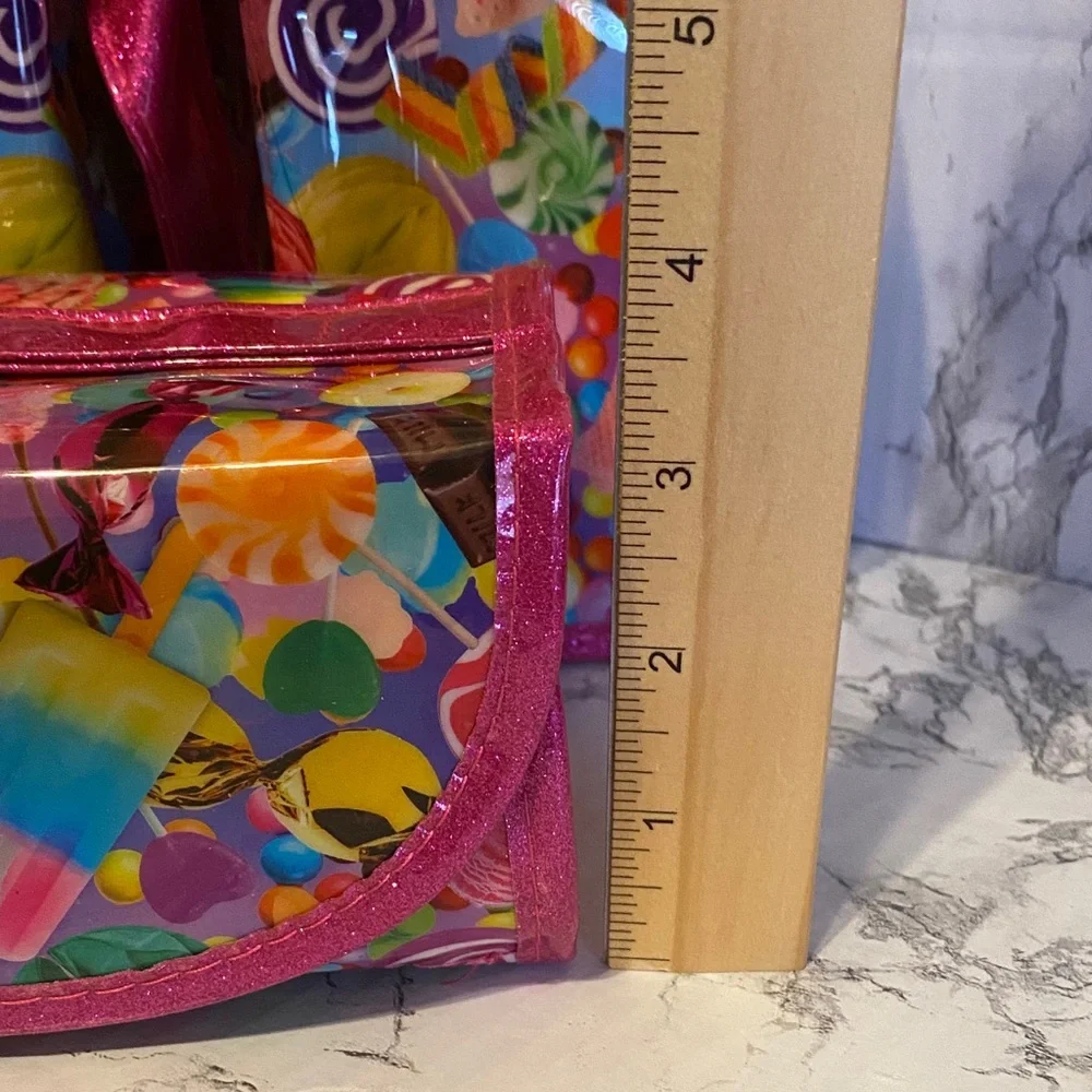NWT, Claire’s Colorful Cosmetic Organizer BUNDLE (6) W/ Colorful Candy Print
